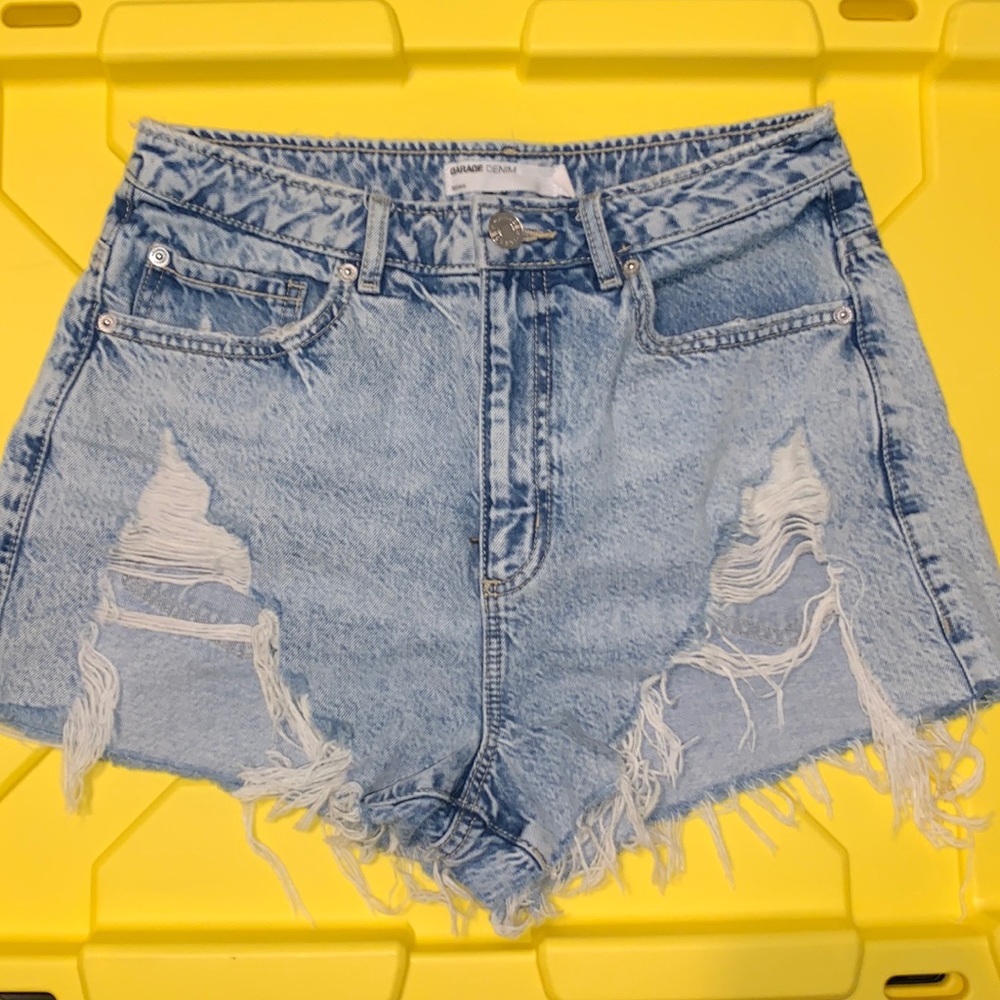 Garage Denim Festival High-waisted Shorts